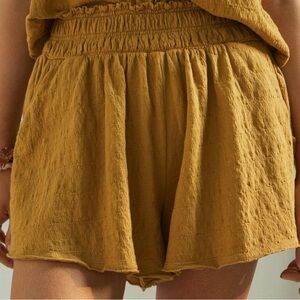 Anthropologie Daily Practice Kimberly Short - Mustard Seed Brown
